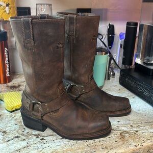 Womens Harley Davidson Brown Leather Boots